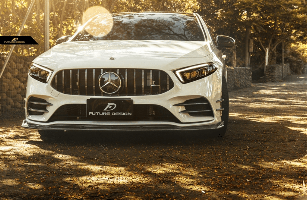 FUTURE DESIGN - MERCEDES BENZ A CLASS W177 CARBON FIBER FRONT LIP V2 - Aero Carbon UK
