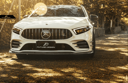 FUTURE DESIGN - MERCEDES BENZ A CLASS W177 CARBON FIBER FRONT LIP V2 - Aero Carbon UK