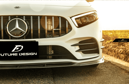 FUTURE DESIGN - MERCEDES BENZ A CLASS W177 CARBON FIBER FRONT LIP V2 - Aero Carbon UK