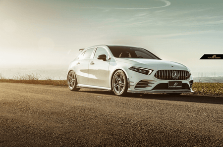 FUTURE DESIGN - MERCEDES BENZ A CLASS W177 CARBON FIBER FRONT LIP V2 - Aero Carbon UK