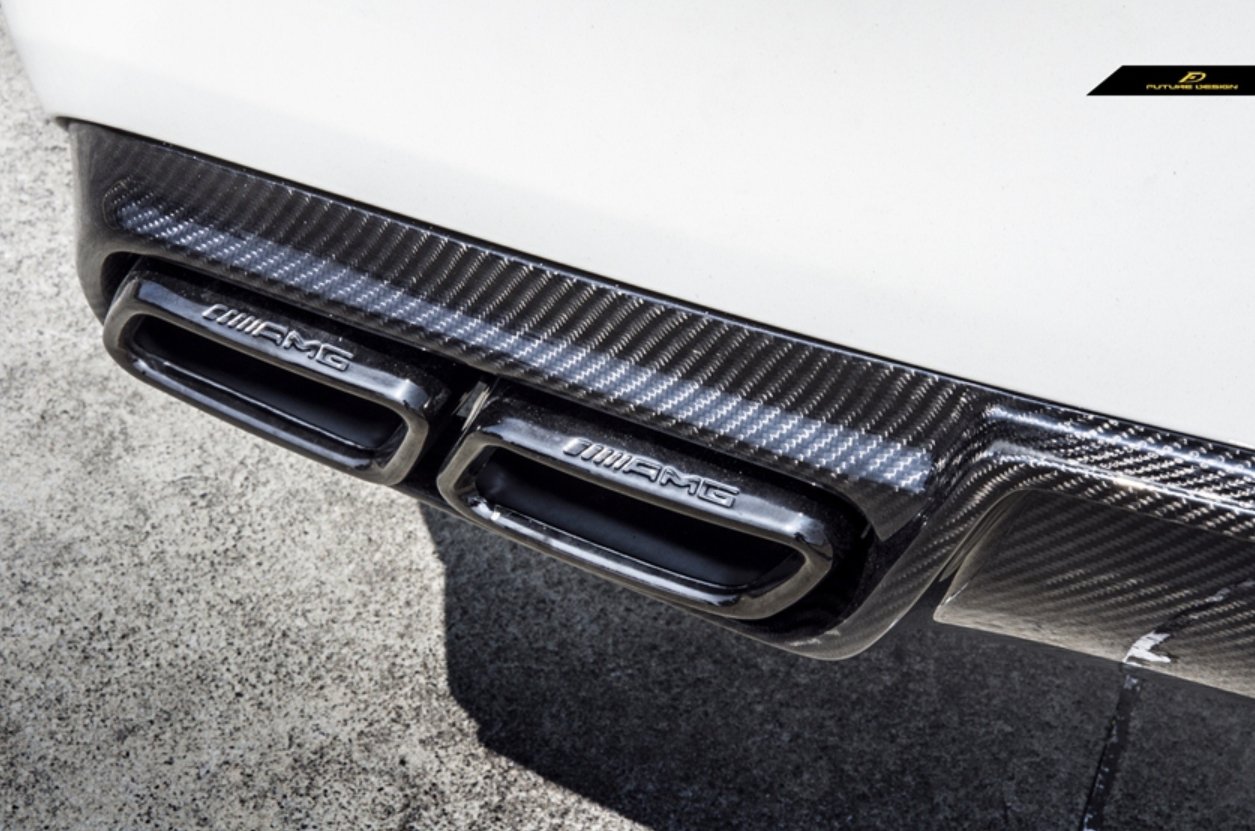 FUTURE DESIGN - MERCEDES BENZ C COUPE / C63 W205 CARBON FIBRE REAR DIFFUSER - Aero Carbon UK