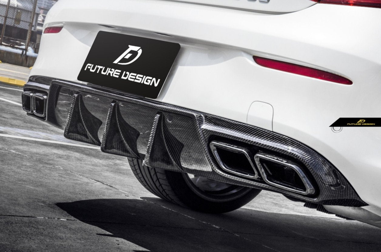 FUTURE DESIGN - MERCEDES BENZ C COUPE / C63 W205 CARBON FIBRE REAR DIFFUSER - Aero Carbon UK