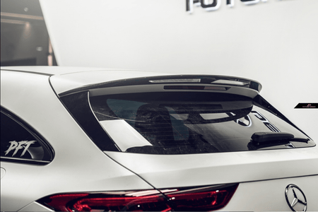 FUTURE DESIGN - MERCEDES BENZ CLA X118 SHOOTING BRAKE DRY CARBON FIBER ROOF SPOILER - Aero Carbon UK