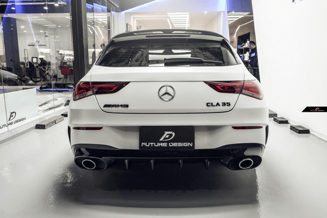 FUTURE DESIGN - MERCEDES BENZ CLA X118 SHOOTING BRAKE DRY CARBON FIBER ROOF SPOILER - Aero Carbon UK