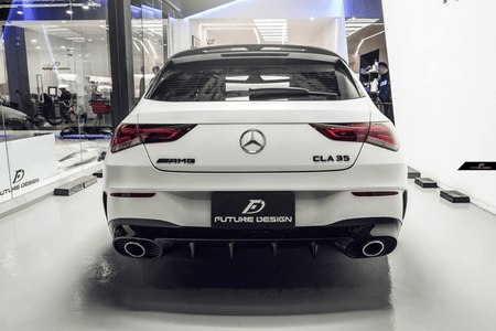 FUTURE DESIGN - MERCEDES BENZ CLA X118 SHOOTING BRAKE DRY CARBON FIBER ROOF SPOILER - Aero Carbon UK