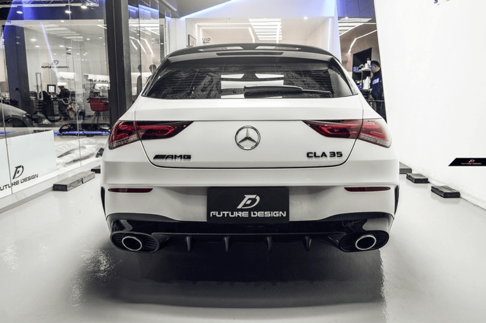 FUTURE DESIGN - MERCEDES BENZ CLA X118 SHOOTING BRAKE DRY CARBON FIBER ROOF SPOILER - Aero Carbon UK