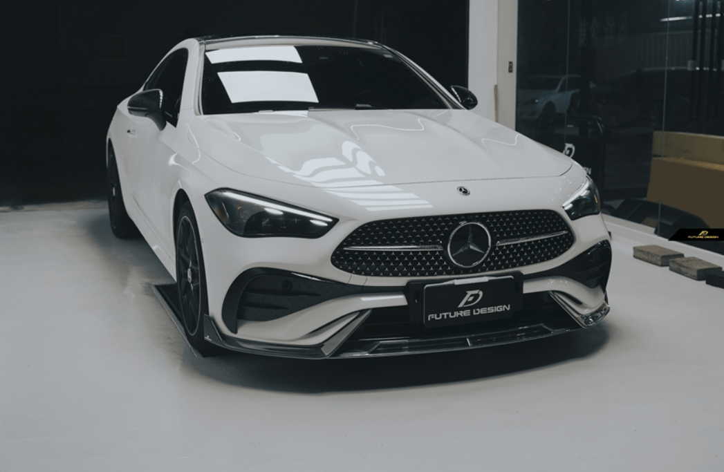 FUTURE DESIGN - MERCEDES BENZ CLE COUPE W236 2024+ DRY CARBON FIBER FRONT LIP - Aero Carbon UK