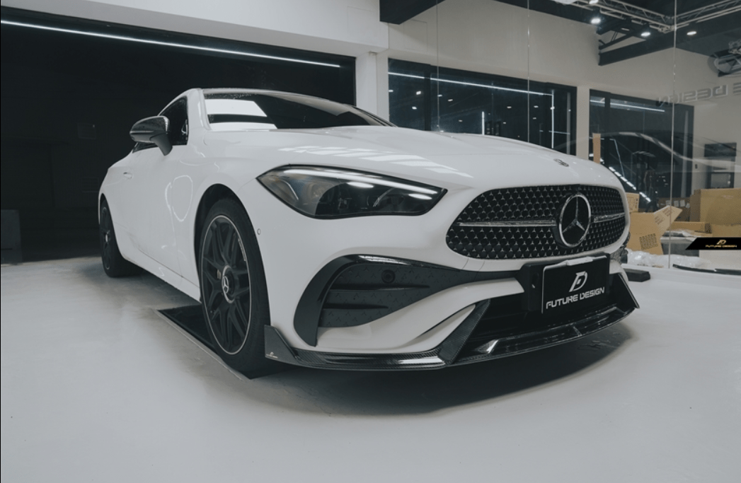 FUTURE DESIGN - MERCEDES BENZ CLE COUPE W236 2024+ DRY CARBON FIBER FRONT LIP - Aero Carbon UK