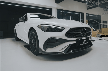 FUTURE DESIGN - MERCEDES BENZ CLE COUPE W236 2024+ DRY CARBON FIBER FRONT LIP - Aero Carbon UK