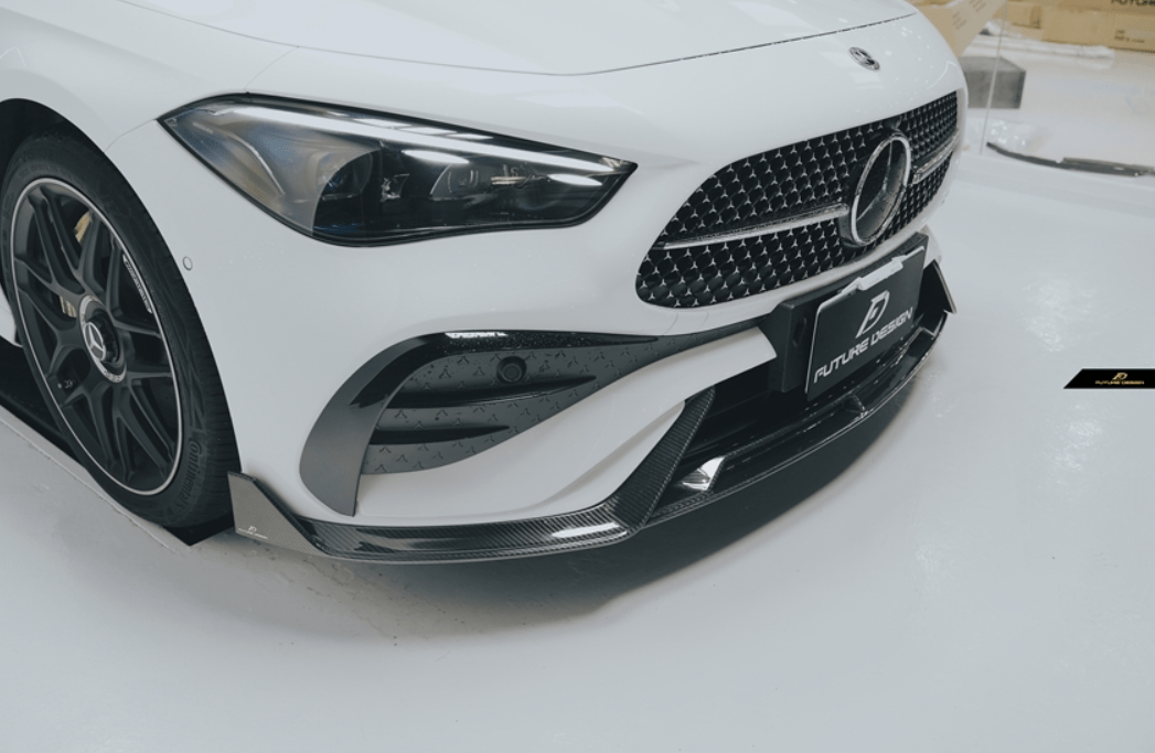 FUTURE DESIGN - MERCEDES BENZ CLE COUPE W236 2024+ DRY CARBON FIBER FRONT LIP - Aero Carbon UK
