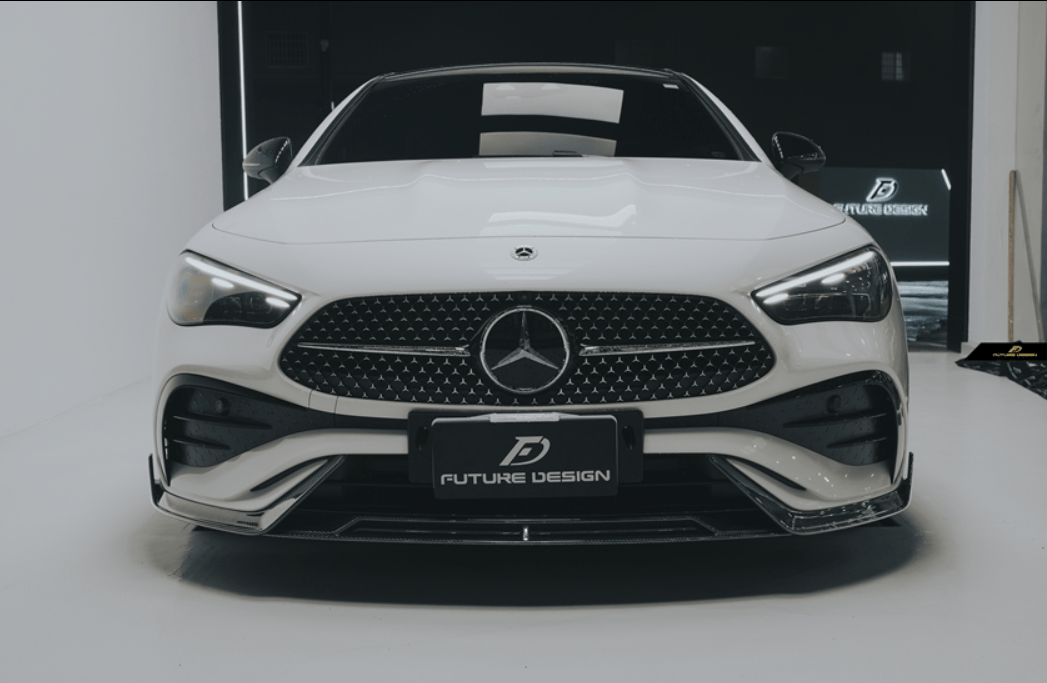 FUTURE DESIGN - MERCEDES BENZ CLE COUPE W236 2024+ DRY CARBON FIBER FRONT LIP - Aero Carbon UK