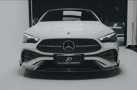 FUTURE DESIGN - MERCEDES BENZ CLE COUPE W236 2024+ DRY CARBON FIBER FRONT LIP - Aero Carbon UK