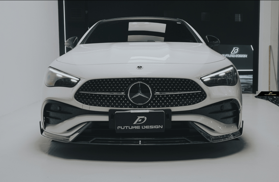 FUTURE DESIGN - MERCEDES BENZ CLE COUPE W236 2024+ DRY CARBON FIBER FRONT LIP - Aero Carbon UK