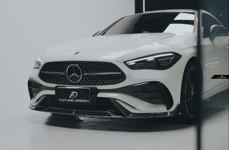 FUTURE DESIGN - MERCEDES BENZ CLE COUPE W236 2024+ DRY CARBON FIBER FRONT LIP - Aero Carbon UK