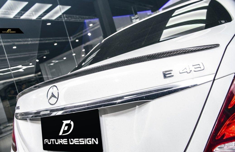 FUTURE DESIGN - MERCEDES BENZ E-CLASS / E43 / E53 / E63 W213 2017+ CARBON FIBRE REAR SPOILER AMG STYLE - Aero Carbon UK