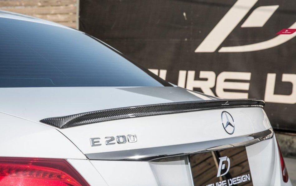 FUTURE DESIGN - MERCEDES BENZ E-CLASS / E43 / E53 / E63 W213 2017+ CARBON FIBRE REAR SPOILER FD V2 - Aero Carbon UK