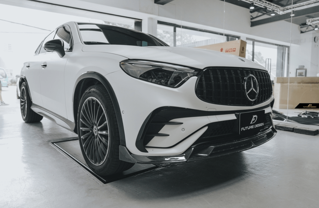 FUTURE DESIGN - MERCEDES BENZ GLC COUPE 2024+ CARBON FIBER FRONT LIP - Aero Carbon UK