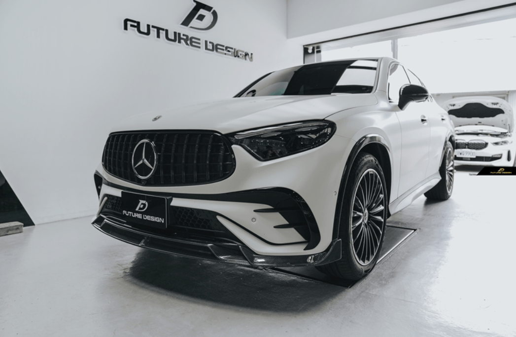 FUTURE DESIGN - MERCEDES BENZ GLC COUPE 2024+ CARBON FIBER FRONT LIP - Aero Carbon UK