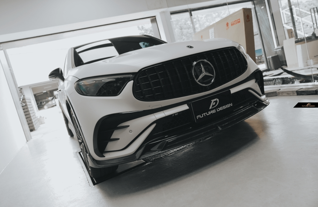 FUTURE DESIGN - MERCEDES BENZ GLC COUPE 2024+ CARBON FIBER FRONT LIP - Aero Carbon UK