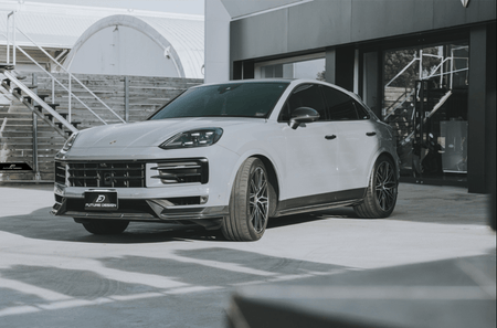 FUTURE DESIGN - PORSCHE CAYENNE COUPE 2024+ DRY CARBON FIBER FRONT LIP - Aero Carbon UK