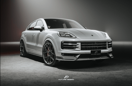 FUTURE DESIGN - PORSCHE CAYENNE COUPE 2024+ DRY CARBON FIBER FRONT LIP - Aero Carbon UK