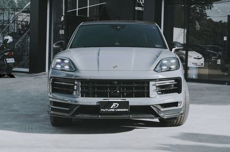 FUTURE DESIGN - PORSCHE CAYENNE COUPE 2024+ DRY CARBON FIBER FRONT LIP - Aero Carbon UK