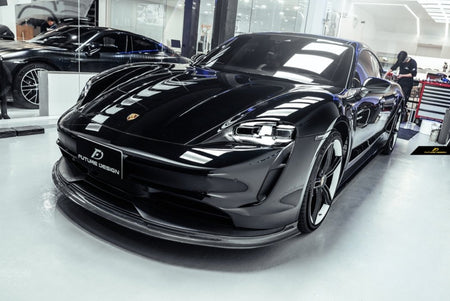 FUTURE DESIGN - PORSCHE TAYCAN DRY CARBON FIBRE SIDE SKIRTS - Aero Carbon UK
