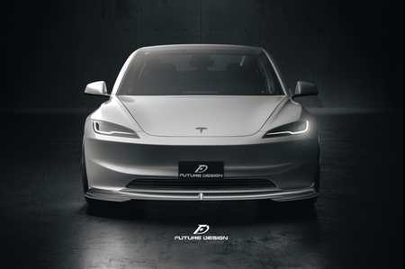 FUTURE DESIGN - TESLA MODEL 3 HIGHLAND 2024+ CARBON FIBER FRONT LIP - Aero Carbon UK