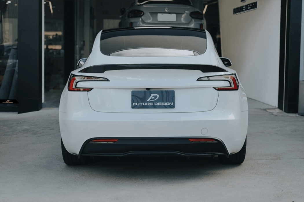 FUTURE DESIGN - TESLA MODEL 3 HIGHLAND 2024+ CARBON FIBER REAR SPOILER - Aero Carbon UK