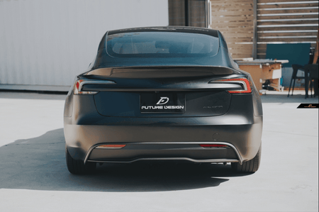 FUTURE DESIGN - TESLA MODEL 3 HIGHLAND 2024+ CARBON FIBER REAR SPOILER - Aero Carbon UK