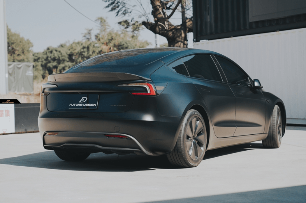 FUTURE DESIGN - TESLA MODEL 3 HIGHLAND 2024+ CARBON FIBER REAR SPOILER - Aero Carbon UK