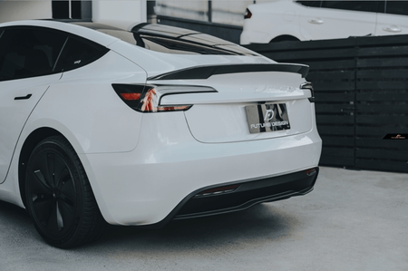 FUTURE DESIGN - TESLA MODEL 3 HIGHLAND 2024+ CARBON FIBER REAR SPOILER - Aero Carbon UK