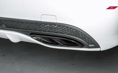 Future Design W205 C300 Sedan & C Coupe 2015-2018 Exhaust Tip Trim Black Chrome - Aero Carbon UK