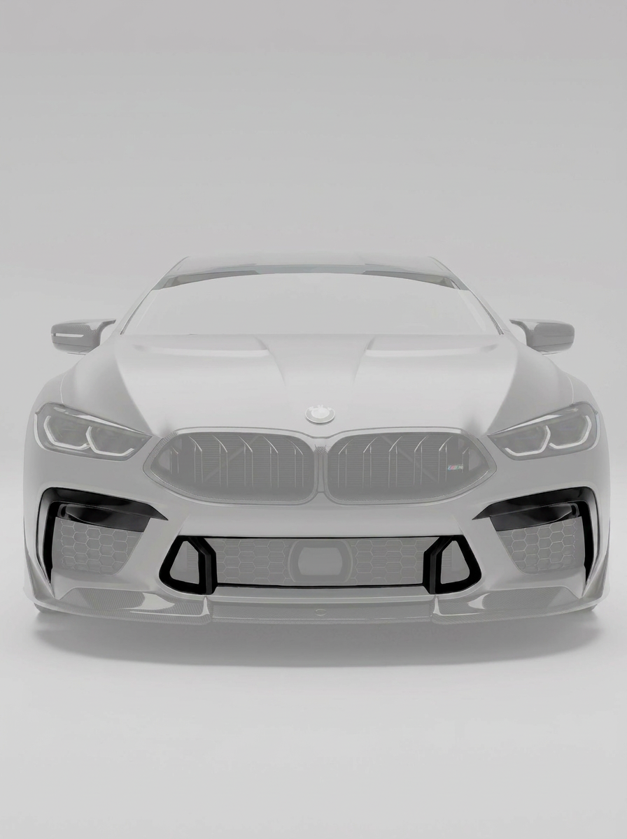 RevozPort BMW M8 F92 gloss black air intake trim fitted