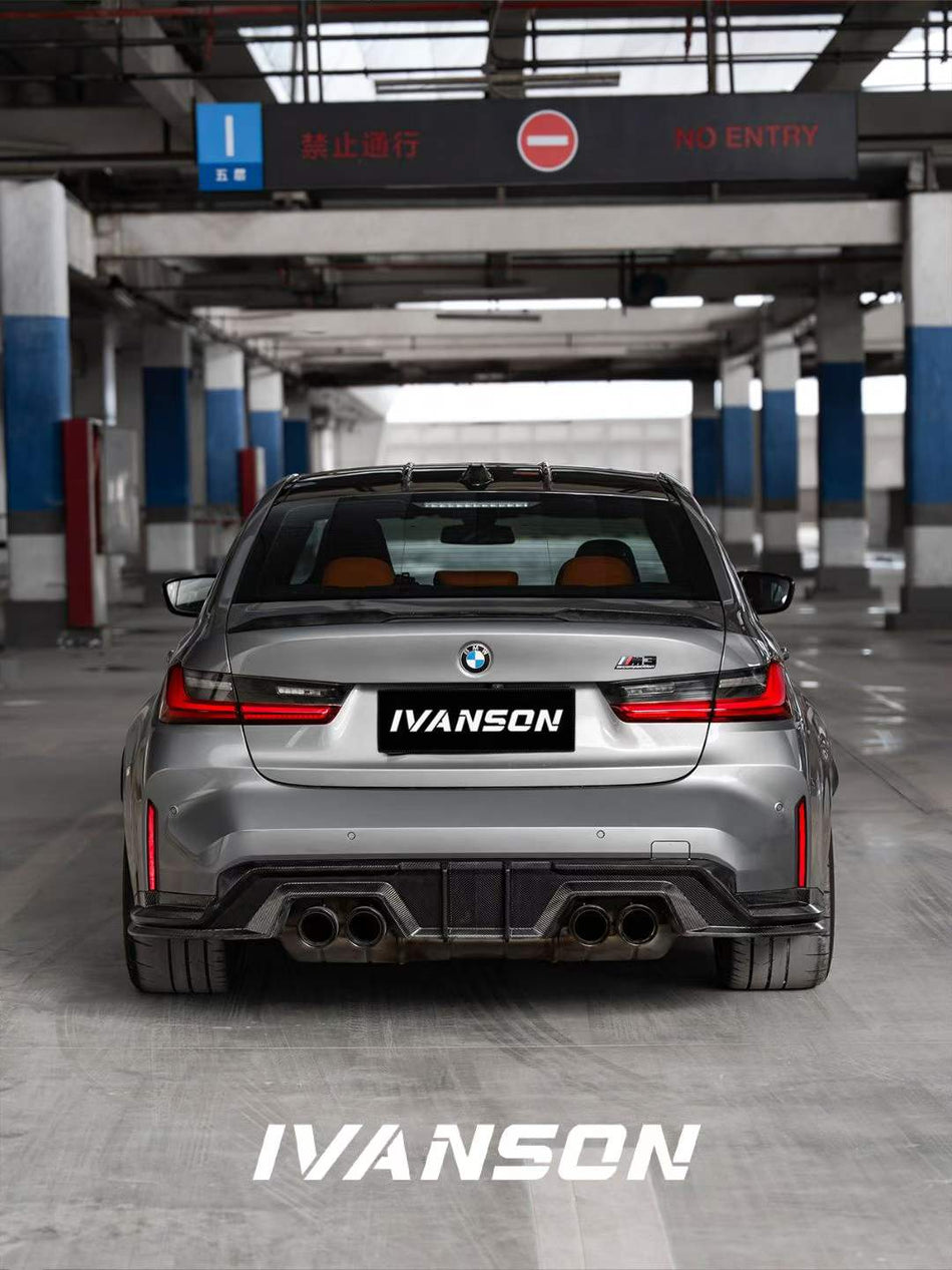 IVANSON - BMW M3 G80 DRY CARBON FIBER REAR DIFFUSER - Aero Carbon UK