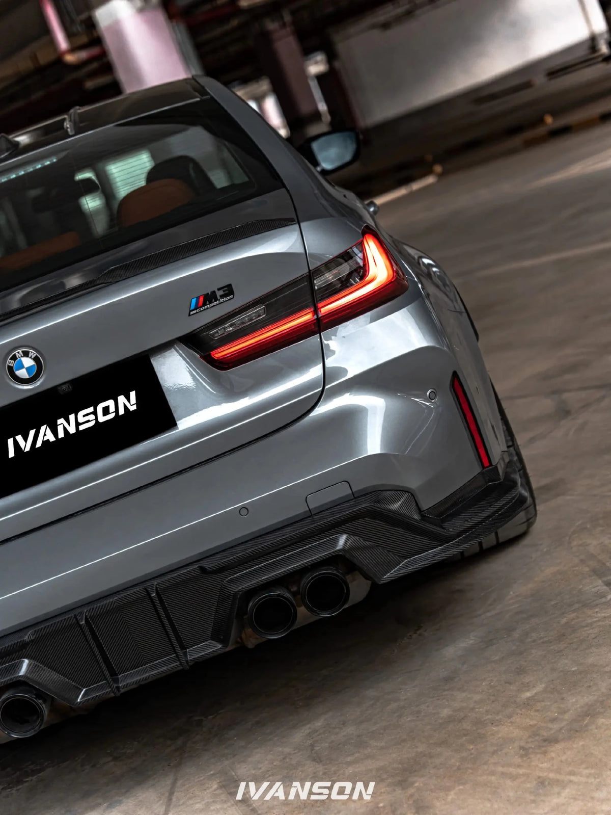 IVANSON - BMW M3 G80 DRY CARBON FIBER REAR DIFFUSER - Aero Carbon UK