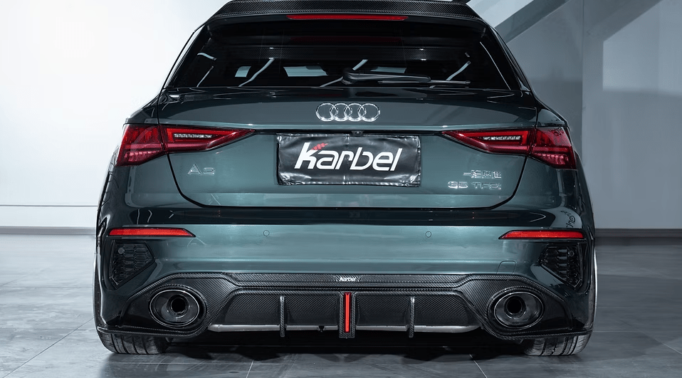 KARBEL - AUDI A3 / S3 8Y DRY CARBON FIBRE REAR DIFFUSER - Aero Carbon UK