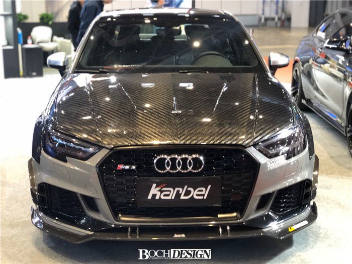 KARBEL - AUDI A3 / S3 / RS3 8V CARBON FIBRE HOOD V2 - Aero Carbon UK