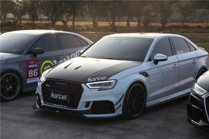 KARBEL - AUDI A3 / S3 / RS3 8V CARBON FIBRE HOOD V2 - Aero Carbon UK