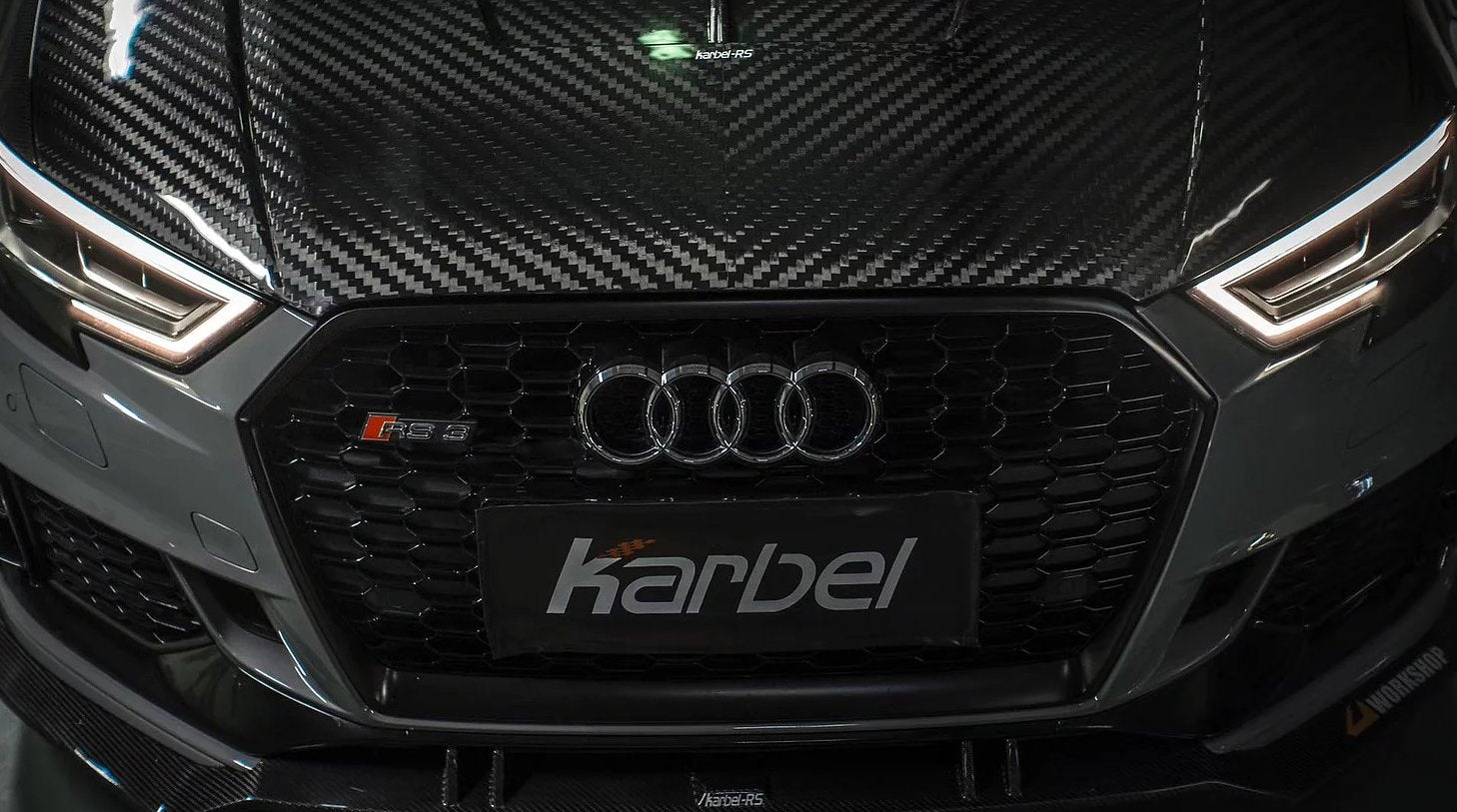 KARBEL - AUDI A3 / S3 / RS3 8V CARBON FIBRE HOOD V2 - Aero Carbon UK