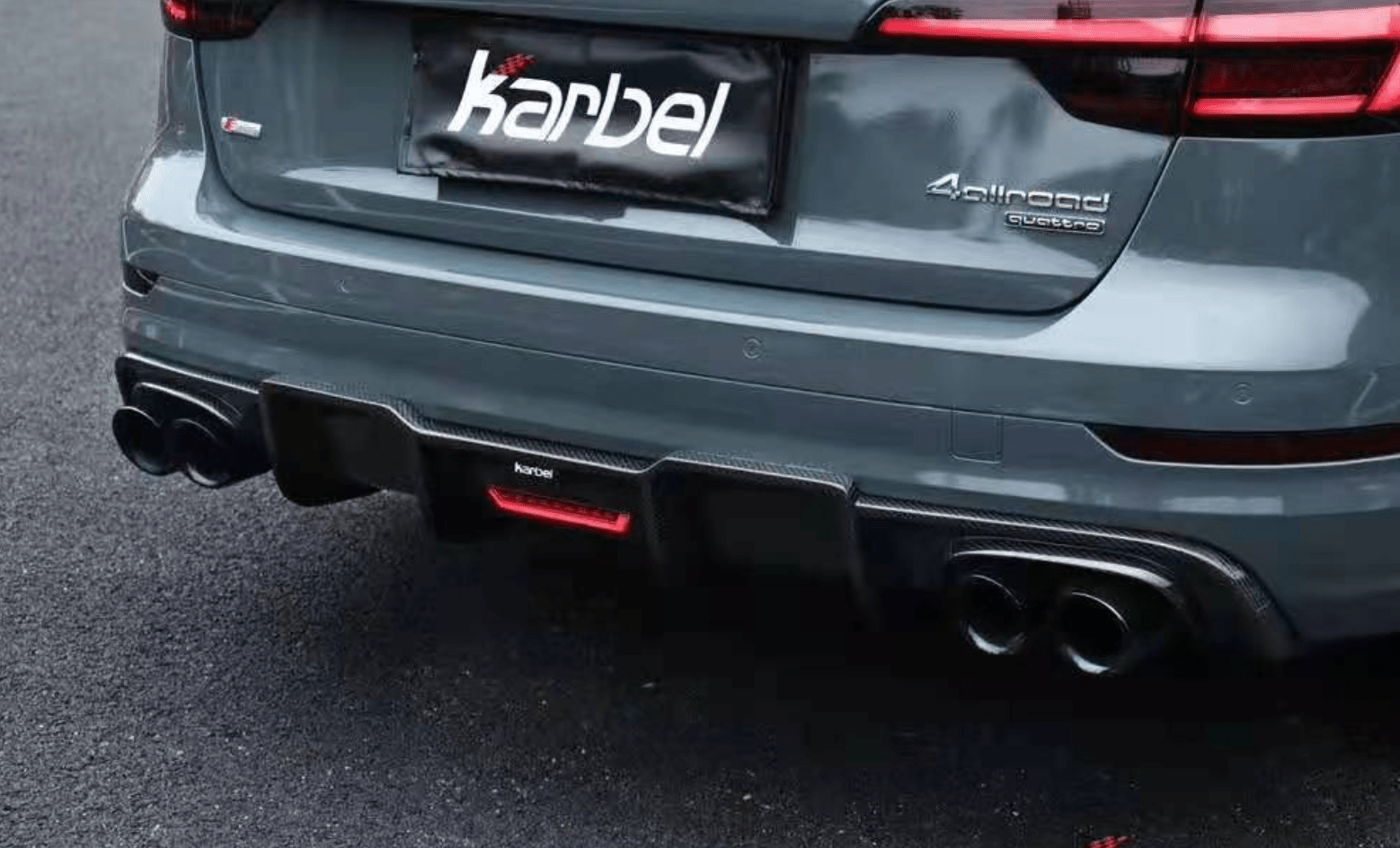 KARBEL - AUDI A4 ALLROAD B9 DRY CARBON FIBRE REAR DIFFUSER - Aero Carbon UK