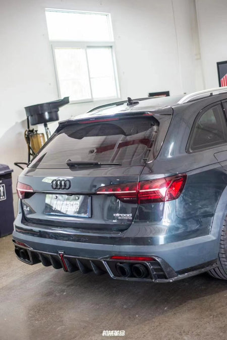 KARBEL - AUDI A4 AVANT ALLROAD B9 B9.5 CARBON FIBRE TOP SPOILER V1 - Aero Carbon UK