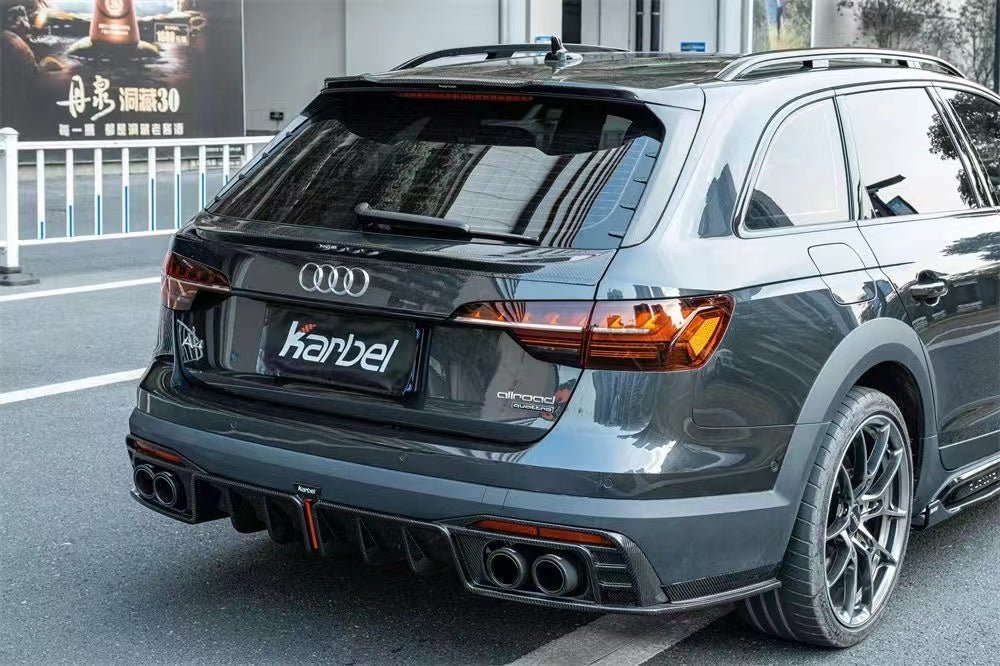 KARBEL - AUDI A4 AVANT ALLROAD B9 B9.5 CARBON FIBRE TOP SPOILER V1 - Aero Carbon UK