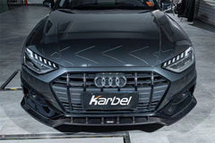 KARBEL - AUDI A4 AVANT ALLROAD B9.5 CARBON FIBRE FRONT LIP - Aero Carbon UK