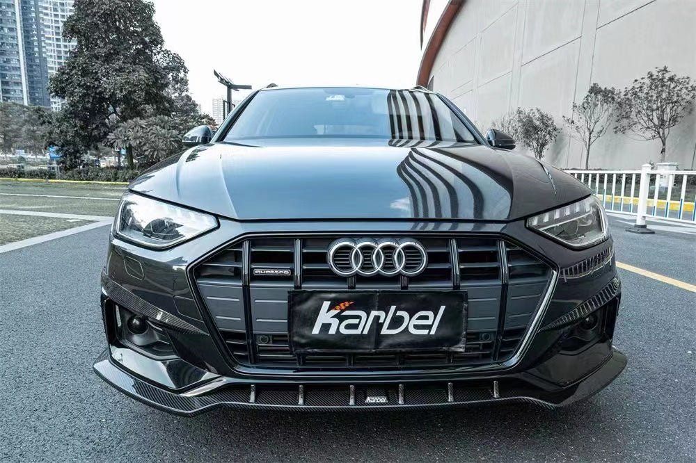 KARBEL - AUDI A4 AVANT ALLROAD B9.5 CARBON FIBRE FRONT LIP - Aero Carbon UK