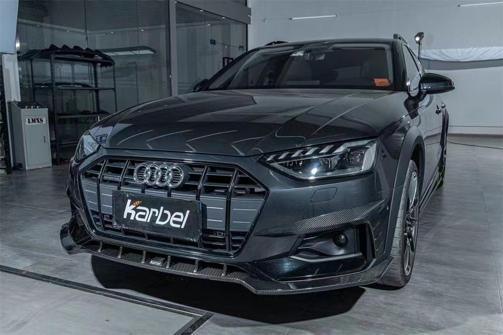 KARBEL - AUDI A4 AVANT ALLROAD B9.5 CARBON FIBRE FRONT UPPER VALANCES - Aero Carbon UK