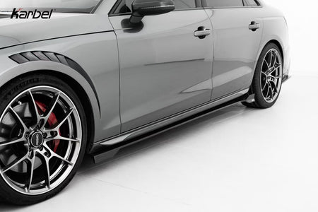 KARBEL - AUDI A4 / S4 B9 B9.5 DRY CARBON FIBRE SIDE SKIRTS V2 - Aero Carbon UK