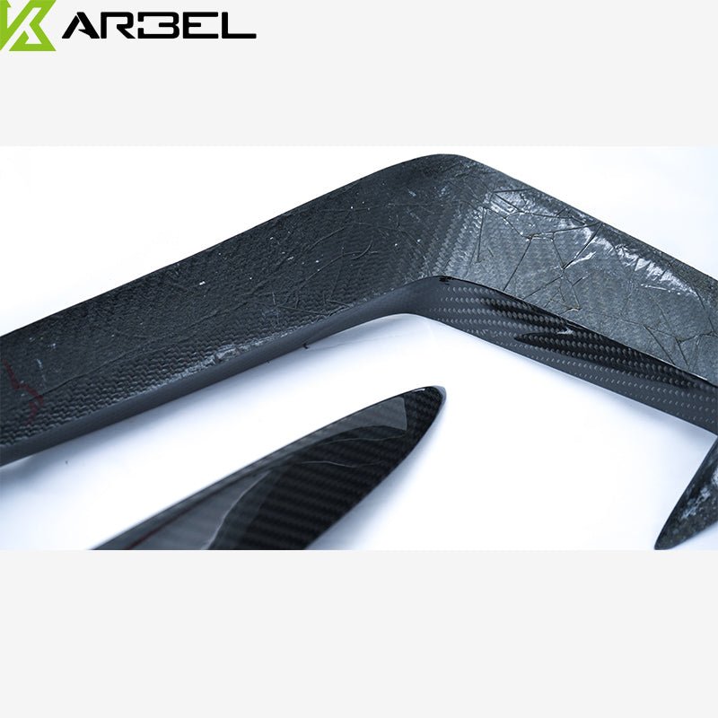 KARBEL - AUDI A4 / S4 B9 CARBON FIBRE FRONT BUMPER TRIM / VALANCES - Aero Carbon UK