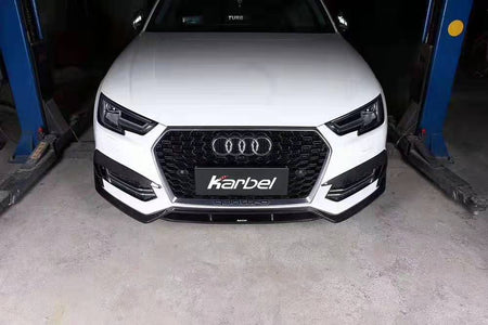 KARBEL - AUDI A4 / S4 B9 CARBON FIBRE FRONT LIP - Aero Carbon UK