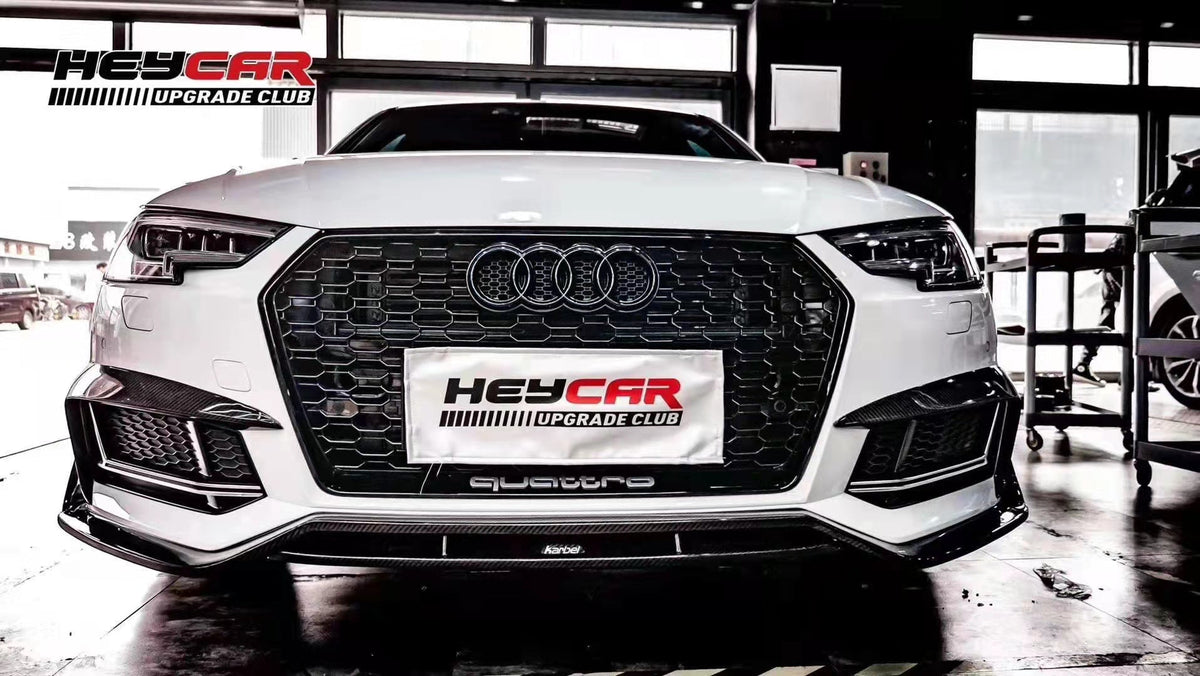 KARBEL - AUDI A4 / S4 B9 CARBON FIBRE FRONT LIP - Aero Carbon UK